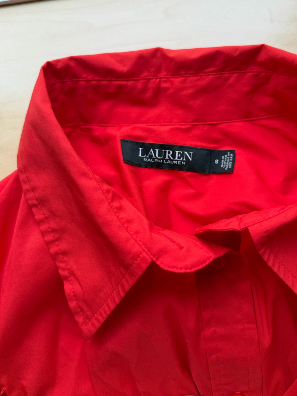 Lauren Ralph Lauren Cotton-Blend Puff-Sleeve Midi Dress - Picture 5 of 5